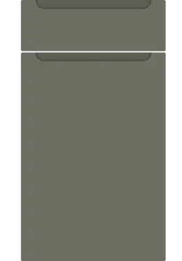 Click Here To Enlarge This Photo Of Bella Supermatt Smoke Green : Style : Chelsea. MDF Vinyl Wrapped Door/Drawer