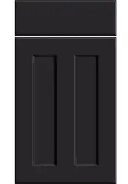 Click Here To Enlarge This Photo Of Bella Supermatt Black : Style : Chester. MDF Vinyl Wrapped Door/Drawer