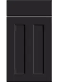 Bella Supermatt Black : Style : Chester. MDF Vinyl Wrapped Door/Drawer