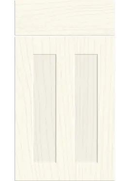 Click Here To Enlarge This Photo Of Bella Paintflow Matt White : Style : Chester. MDF Vinyl Wrapped Door/Drawer