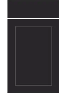 Click Here To Enlarge This Photo Of Bella Supermatt Black : Style : Dalton. MDF Vinyl Wrapped Door/Drawer