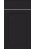 Bella Supermatt Black : Style : Dalton. MDF Vinyl Wrapped Door/Drawer