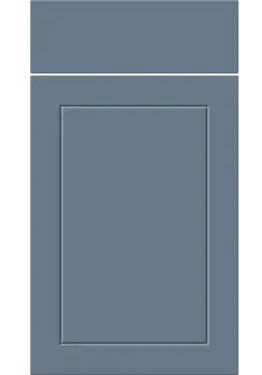 Click Here To Enlarge This Photo Of Bella Supermatt Misty Blue : Style : Dalton. MDF Vinyl Wrapped Door/Drawer