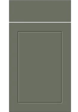 Click Here To Enlarge This Photo Of Bella Supermatt Smoke Green : Style : Dalton. MDF Vinyl Wrapped Door/Drawer