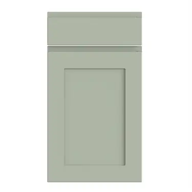 Click Here To Enlarge This Photo Of Bella Supermatt Sage Green : Style : Elland. MDF Vinyl Wrapped Door/Drawer