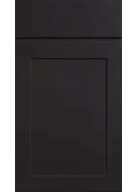 Click Here To Enlarge This Photo Of Bella Supermatt Black : Style : Elland. MDF Vinyl Wrapped Door/Drawer