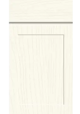 Click Here To Enlarge This Photo Of Bella Paintflow Matt White : Style : Elland. MDF Vinyl Wrapped Door/Drawer