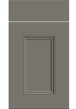 Click Here To Enlarge This Photo Of Bella Supermatt Taupe : Style : Buxton. MDF Vinyl Wrapped Door/Drawer
