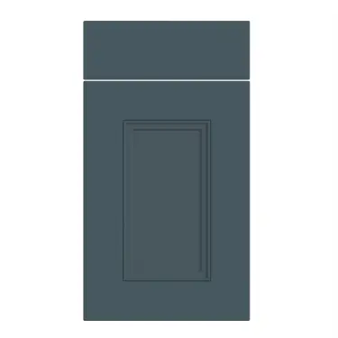 Click Here To Enlarge This Photo Of Bella Supermatt Colonial Blue : Style : Buxton. MDF Vinyl Wrapped Door/Drawer