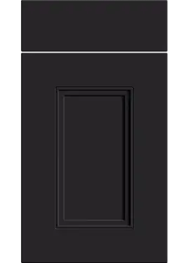 Click Here To Enlarge This Photo Of Bella Supermatt Black : Style : Buxton. MDF Vinyl Wrapped Door/Drawer