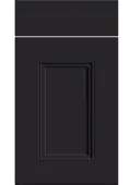 Bella Supermatt Black : Style : Buxton. MDF Vinyl Wrapped Door/Drawer