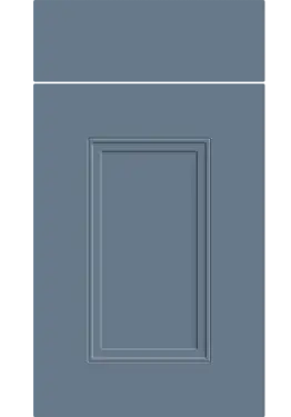 Click Here To Enlarge This Photo Of Bella Supermatt Misty Blue : Style : Buxton. MDF Vinyl Wrapped Door/Drawer