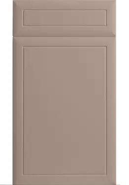 Click Here To Enlarge This Photo Of Bella Supermatt Cashmere : Style : Euroline. MDF Vinyl Wrapped Door/Drawer