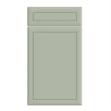 Click Here To Enlarge This Photo Of Bella Supermatt Sage Green : Style : Euroline. MDF Vinyl Wrapped Door/Drawer