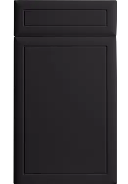 Click Here To Enlarge This Photo Of Bella Supermatt Black : Style : Euroline. MDF Vinyl Wrapped Door/Drawer