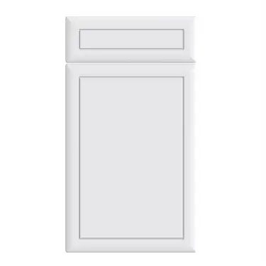 Click Here To Enlarge This Photo Of Bella Supermatt White : Style : Euroline. MDF Vinyl Wrapped Door/Drawer