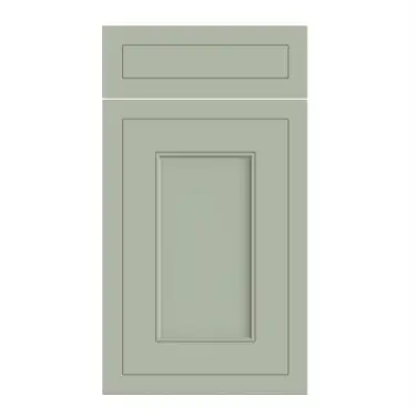 Click Here To Enlarge This Photo Of Bella Supermatt Sage Green : Style : Helmsley. MDF Vinyl Wrapped Door/Drawer