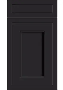 Click Here To Enlarge This Photo Of Bella Supermatt Black : Style : Helmsley. MDF Vinyl Wrapped Door/Drawer
