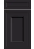 Bella Supermatt Black : Style : Helmsley. MDF Vinyl Wrapped Door/Drawer
