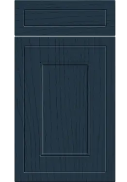 Click Here To Enlarge This Photo Of Bella Paintflow Matt Indigo Blue : Style : Helmsley. MDF Vinyl Wrapped Door/Drawer