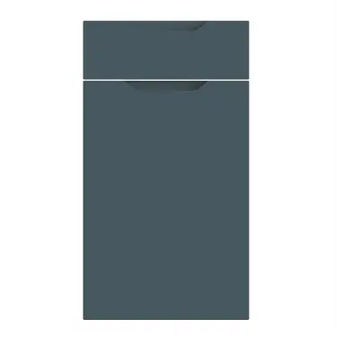 Click Here To Enlarge This Photo Of Bella Supermatt Colonial Blue : Style : Integra. MDF Vinyl Wrapped Door/Drawer