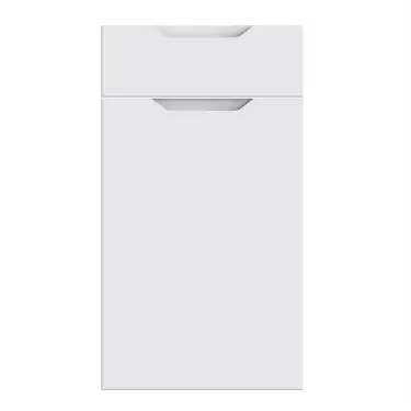 Click Here To Enlarge This Photo Of Bella Supermatt White : Style : Integra. MDF Vinyl Wrapped Door/Drawer