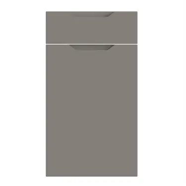 Click Here To Enlarge This Photo Of Bella Supermatt Dust Grey : Style : Integra. MDF Vinyl Wrapped Door/Drawer