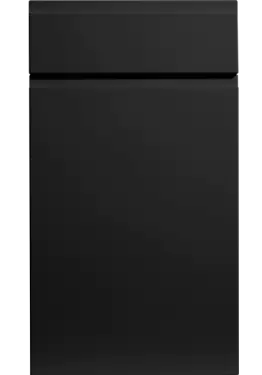 Click Here To Enlarge This Photo Of Bella Supermatt Black : Style : Knebworth. MDF Vinyl Wrapped Door/Drawer