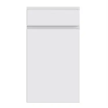 Click Here To Enlarge This Photo Of Bella Supermatt White : Style : Knebworth. MDF Vinyl Wrapped Door/Drawer