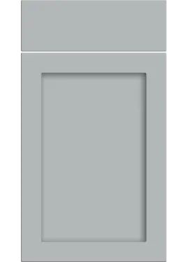 Click Here To Enlarge This Photo Of Bella Matt Dove Grey : Style : Oakham. MDF Vinyl Wrapped Door/Drawer