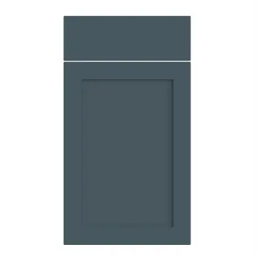 Click Here To Enlarge This Photo Of Bella Supermatt Colonial Blue : Style : Oakham. MDF Vinyl Wrapped Door/Drawer
