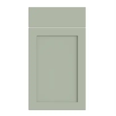 Click Here To Enlarge This Photo Of Bella Supermatt Sage Green : Style : Oakham. MDF Vinyl Wrapped Door/Drawer