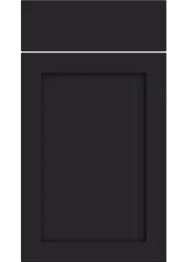 Click Here To Enlarge This Photo Of Bella Supermatt Black : Style : Oakham. MDF Vinyl Wrapped Door/Drawer