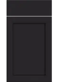 Bella Supermatt Black : Style : Oakham. MDF Vinyl Wrapped Door/Drawer