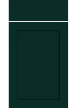 Click Here To Enlarge This Photo Of Bella Supermatt Fir Green : Style : Oakham. MDF Vinyl Wrapped Door/Drawer