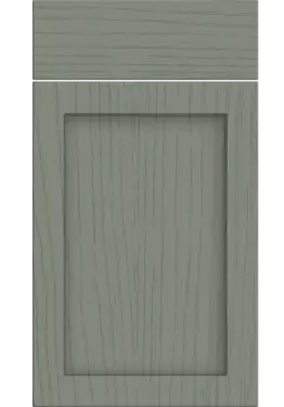 Click Here To Enlarge This Photo Of Bella Paintflow Matt Sage Green : Style : Oakham. MDF Vinyl Wrapped Door/Drawer