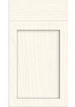Click Here To Enlarge This Photo Of Bella Paintflow Matt White : Style : Oakham. MDF Vinyl Wrapped Door/Drawer