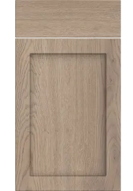 Click Here To Enlarge This Photo Of Bella Cremona Oak Cannolo : Style : Oakham. MDF Vinyl Wrapped Door/Drawer