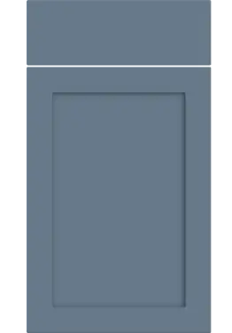 Click Here To Enlarge This Photo Of Bella Supermatt Misty Blue : Style : Oakham. MDF Vinyl Wrapped Door/Drawer