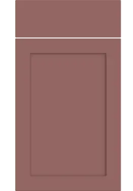 Click Here To Enlarge This Photo Of Bella Supermatt Rusty Red : Style : Oakham. MDF Vinyl Wrapped Door/Drawer