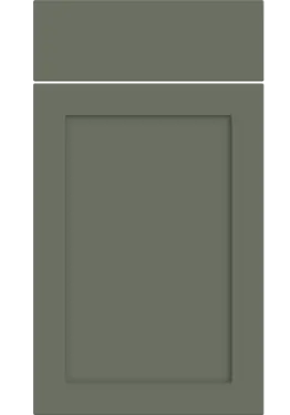 Click Here To Enlarge This Photo Of Bella Supermatt Smoke Green : Style : Oakham. MDF Vinyl Wrapped Door/Drawer