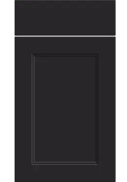 Click Here To Enlarge This Photo Of Bella Supermatt Black : Style : Rowen. MDF Vinyl Wrapped Door/Drawer