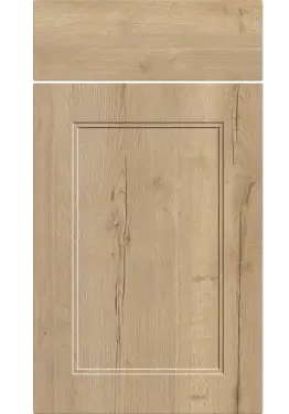Click Here To Enlarge This Photo Of Bella Halifax Natural Oak : Style : Rowen. MDF Vinyl Wrapped Door/Drawer
