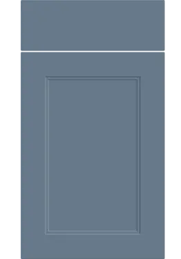 Click Here To Enlarge This Photo Of Bella Supermatt Misty Blue : Style : Rowen. MDF Vinyl Wrapped Door/Drawer