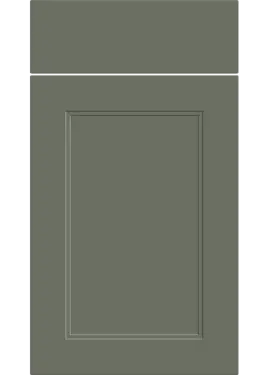 Click Here To Enlarge This Photo Of Bella Supermatt Smoke Green : Style : Rowen. MDF Vinyl Wrapped Door/Drawer