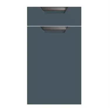 Click Here To Enlarge This Photo Of Bella Supermatt Colonial Blue : Style : Segreto. MDF Vinyl Wrapped Door/Drawer