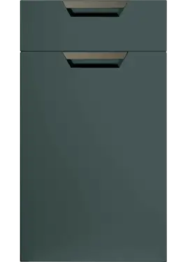 Click Here To Enlarge This Photo Of Bella Supermatt Kombu Green : Style : Segreto. MDF Vinyl Wrapped Door/Drawer