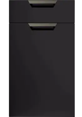 Click Here To Enlarge This Photo Of Bella Supermatt Black : Style : Segreto. MDF Vinyl Wrapped Door/Drawer