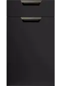 Bella Supermatt Black : Style : Segreto. MDF Vinyl Wrapped Door/Drawer