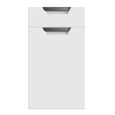 Click Here To Enlarge This Photo Of Bella Supermatt White : Style : Segreto. MDF Vinyl Wrapped Door/Drawer